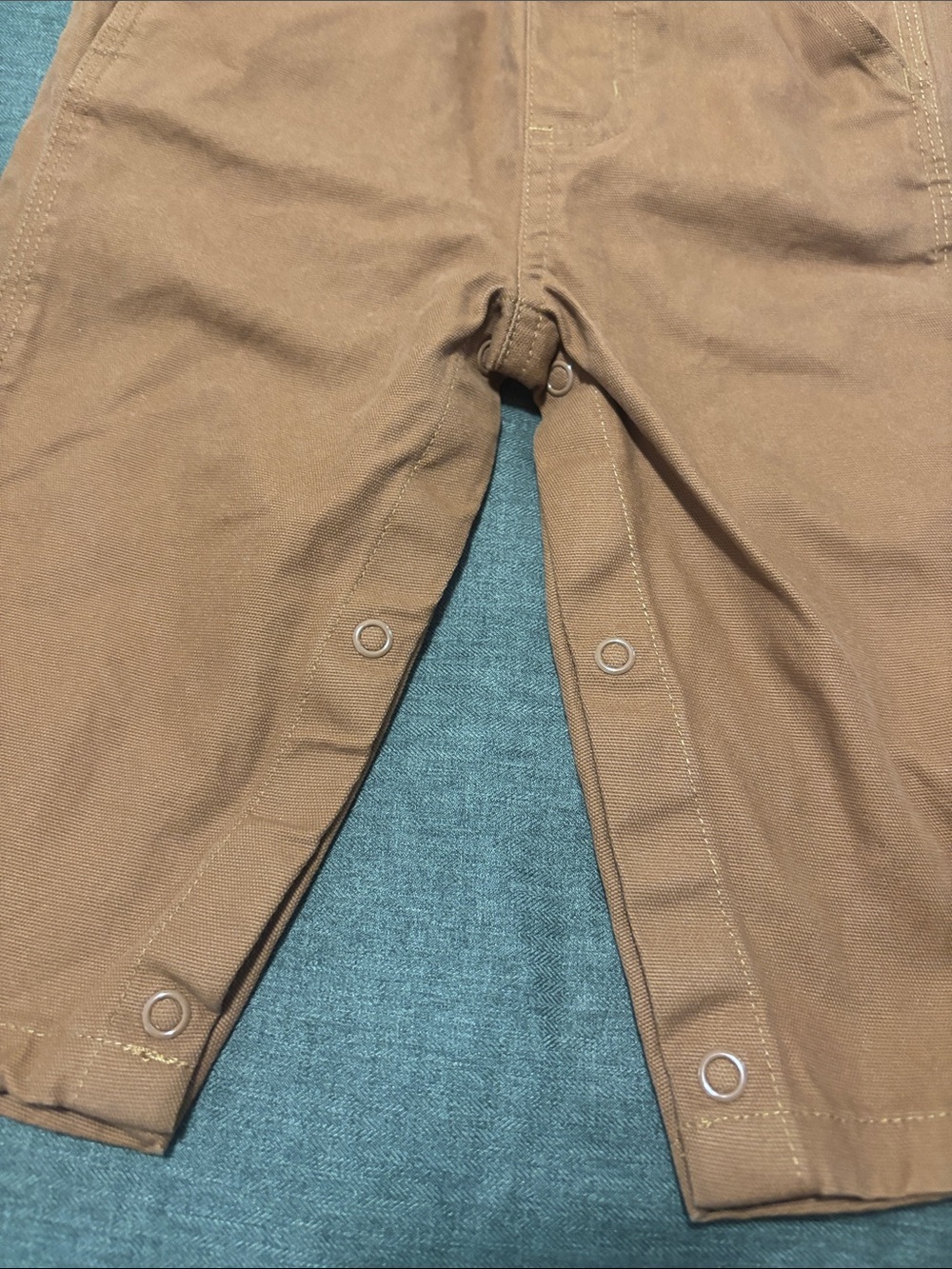 Carhartt Rust-Brown Kids Cotton Overalls - Picture 4 of 6